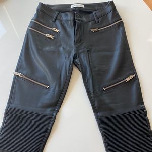 Zara Biker Faux Leather Pants with Zippers